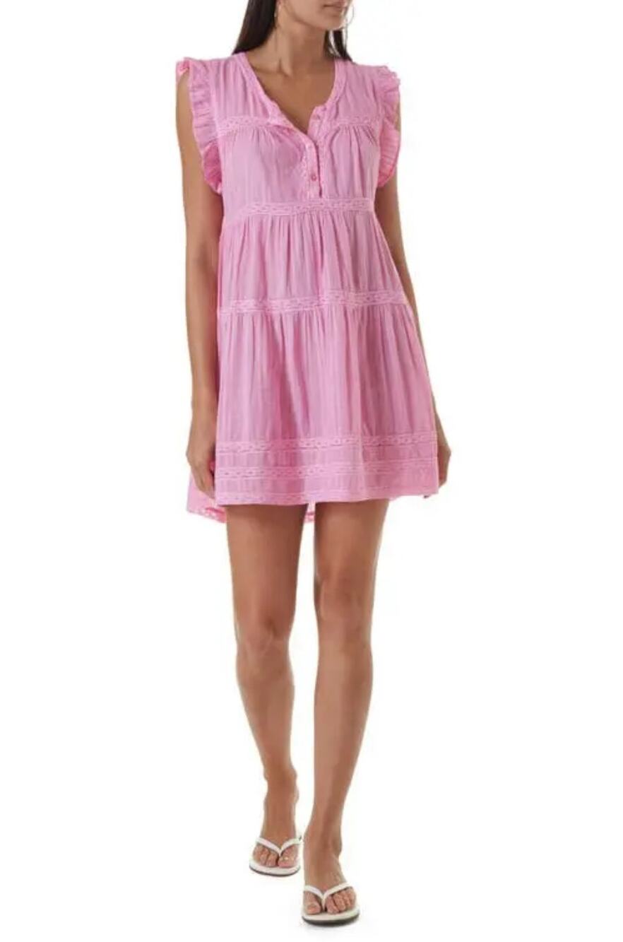 Melissa Odabash rebekah Cover-Up Dress Pink Size Large